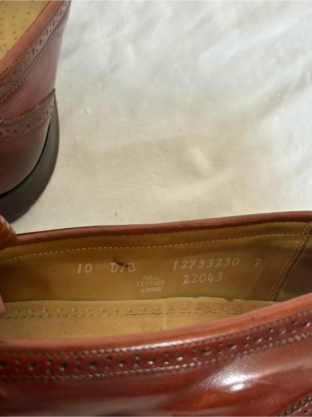 Bostonian Impression Wing Tip Tassel Men's Leather Dress Shoes Size 10 D/B